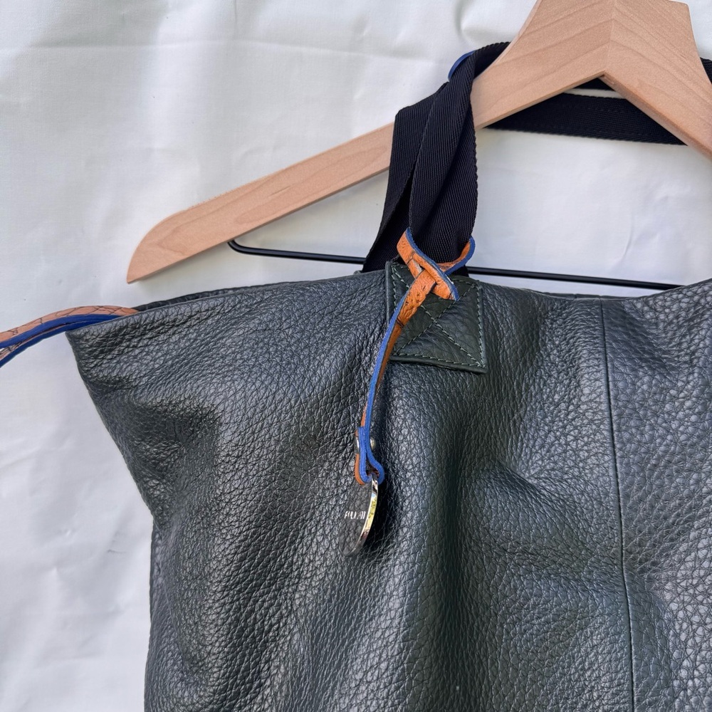 Pulicati // grey leather slouchy early 2000s purse - Picture 2 of 10